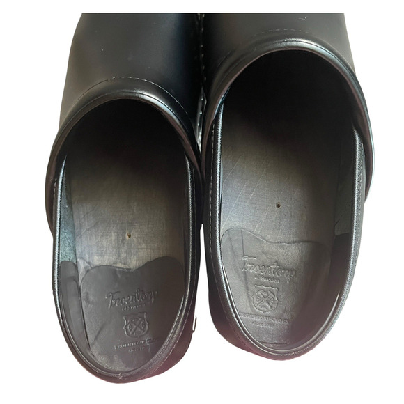 TROENTORPS Mens Size 43/9.5-10 Black Leather Silver Studded Comfort Clogs Sweden main image 11